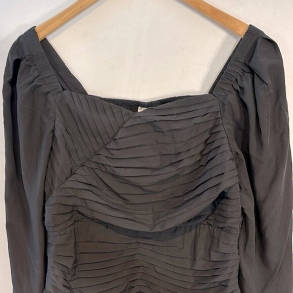 Yasdanube Smocked Wrap Crop Top Black Medium - Picture 4 of 9